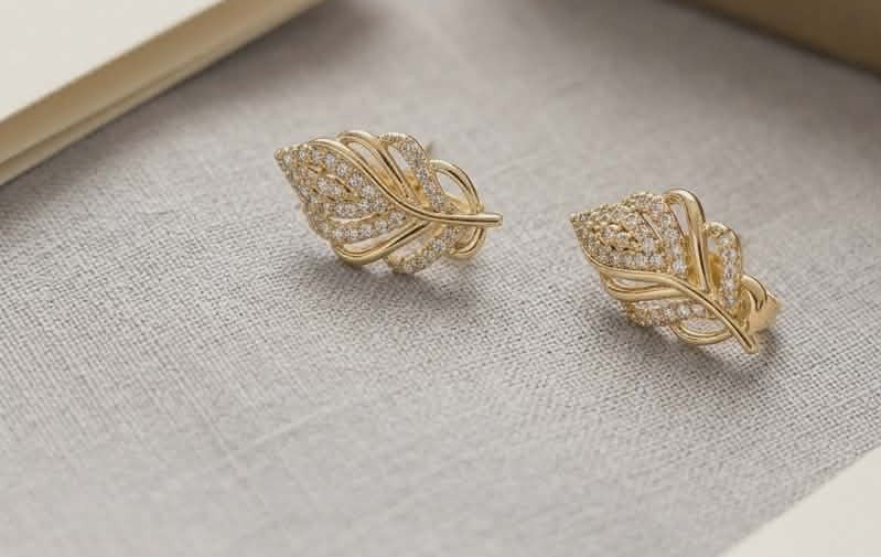 Brincos de Pérola Pendente com Zircônia em Aço Inoxidável